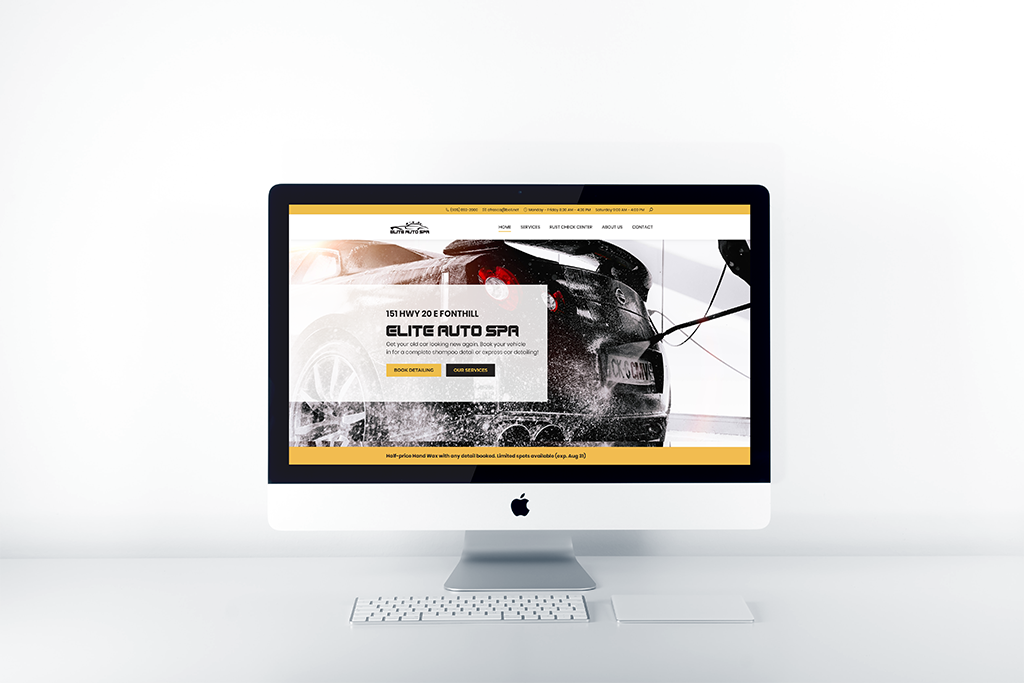 Elite Auto Spa Website Design